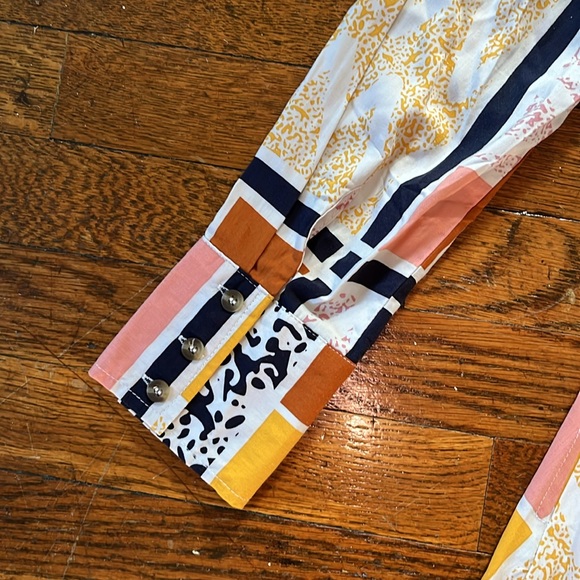 THE ODELLS Nouveau Shirt Dress Geo Print - Picture 10 of 12